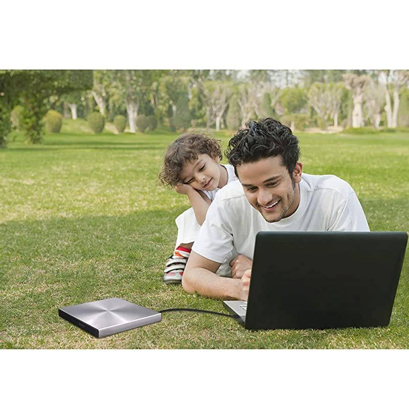 Blu Ray External 3D Drive Reader,  USB C 3.0 and Type-C External Drive Bluray Optical CD DVD Drive for MacBook Windows Laptop Desktop PC Laptop