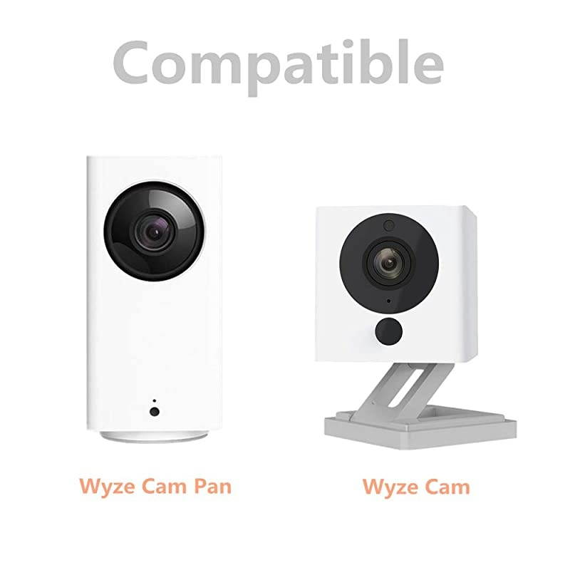 Wall Mount Compatible Wyze Cam Pan Upgraded Version AC Wall Plug Mount Stand Holder Bracket Without Messy Wires or Wall Damage 2 Pack