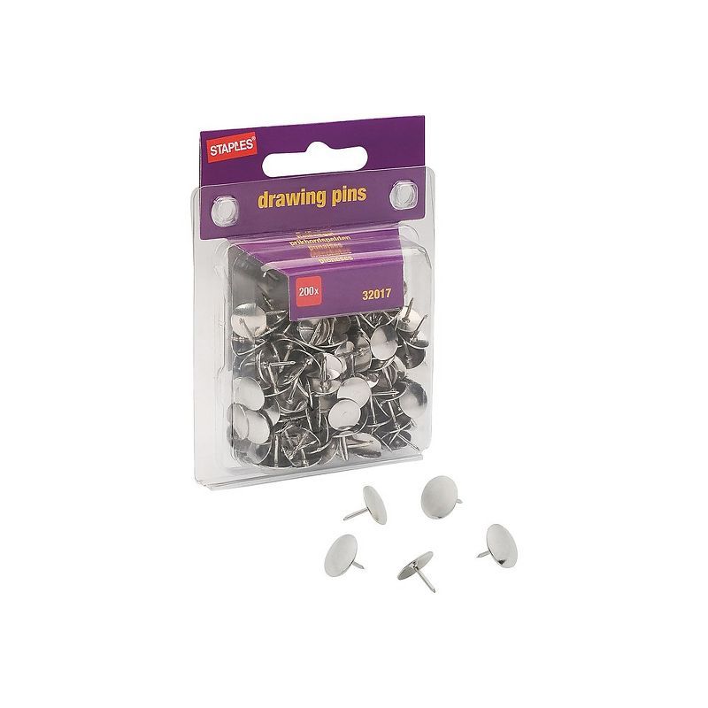 Staples Nickel Plated Thumb Tacks 480119