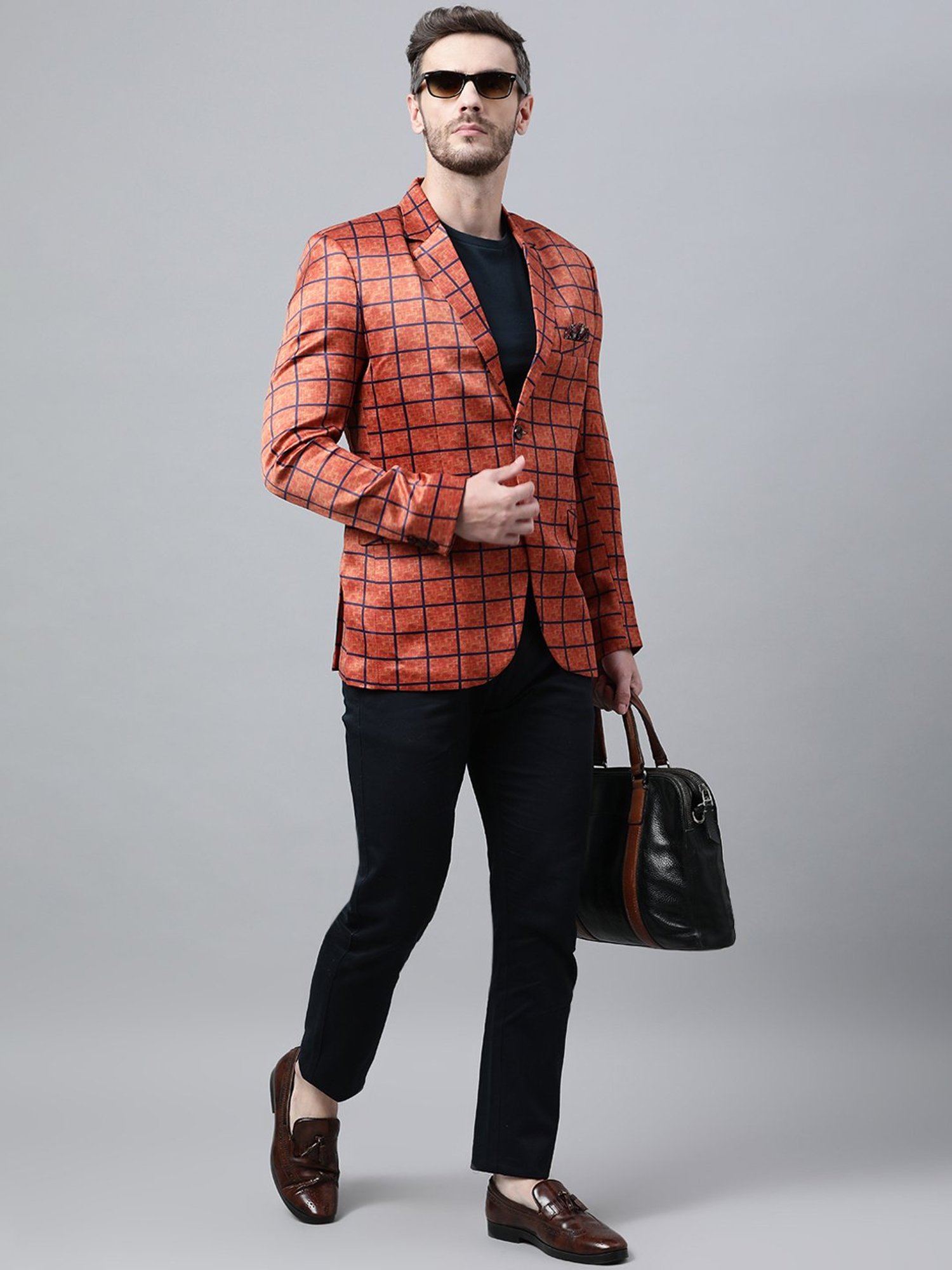 Louis Philippe Light Blue Regular Fit Blazer