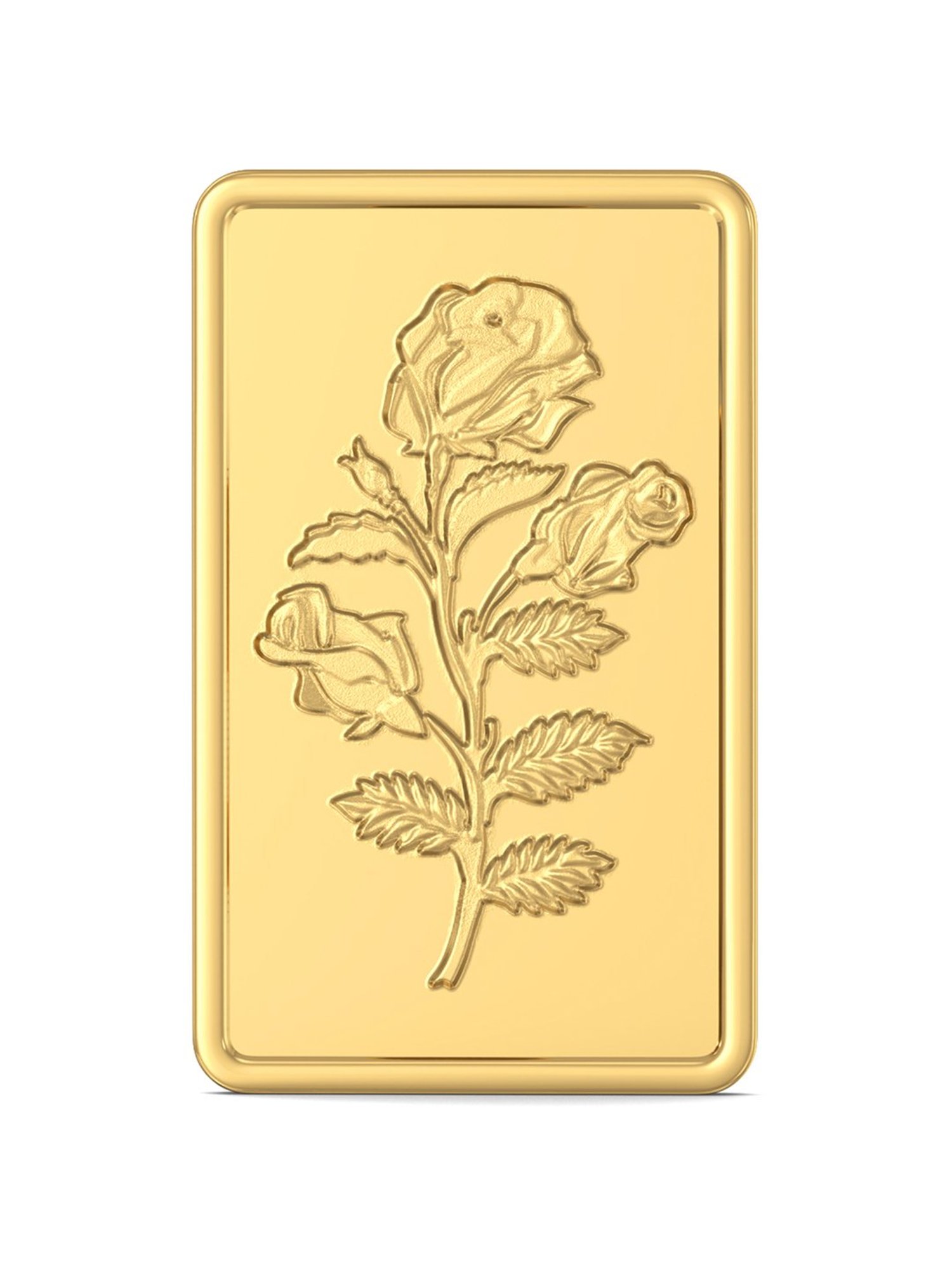 Joyalukkas Flower 24k (999) 1gm Yellow Gold Bar