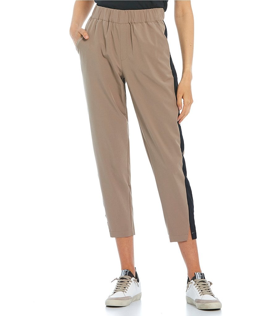 Frayed Carcie High Rise Cropped Tapered Pants