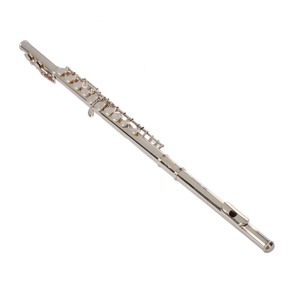 New Senior School Student Professional 16 Closed Hole C Tone Silver Color Flute
