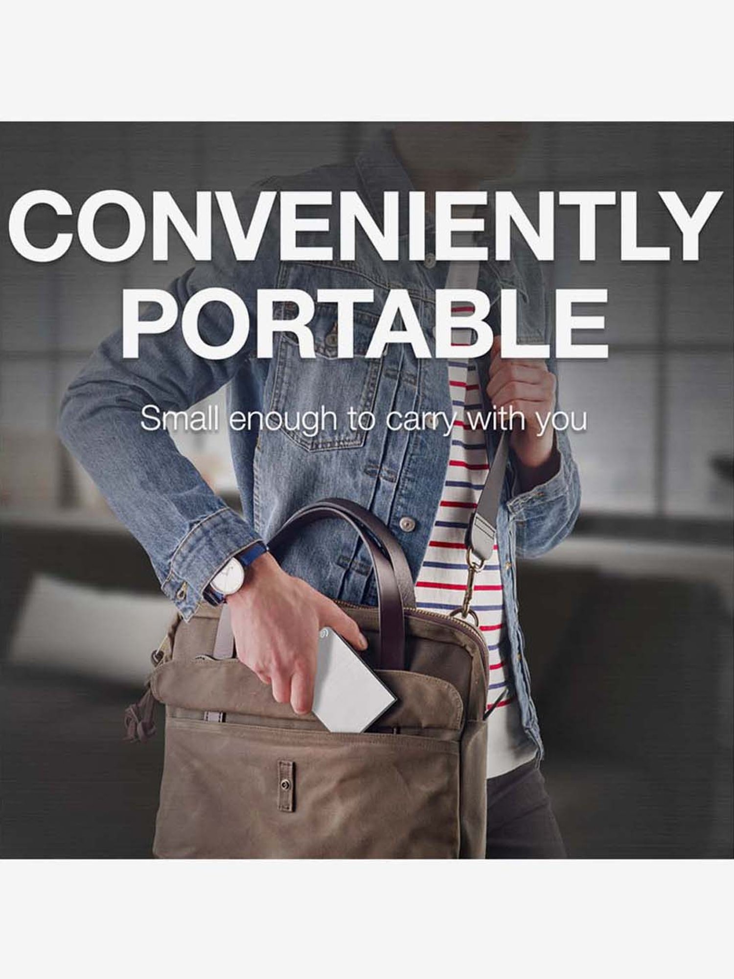 Seagate One Touch 1TB External HDD with Password - Silver, for Win & Mac - STKY1000401