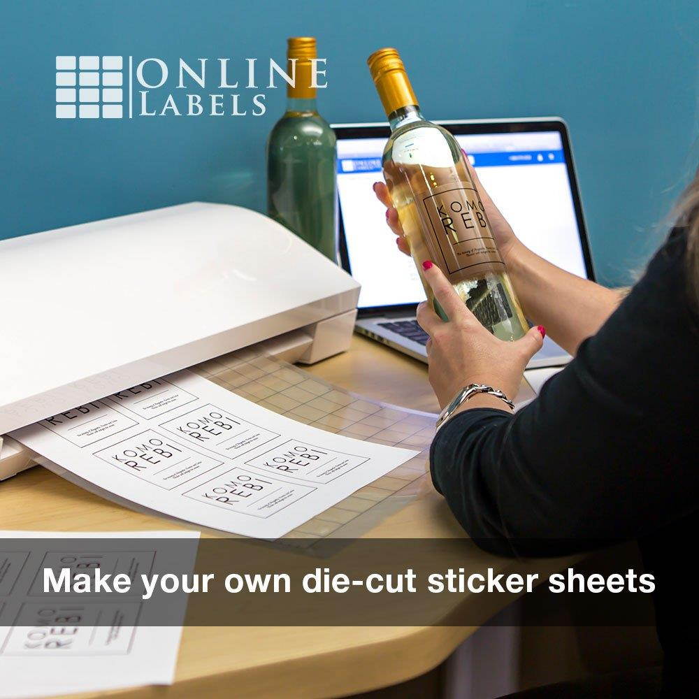 Clear Gloss Sticker Paper - 100 Sheets - 8.5" x 11" Full Sheet Label - Inkjet Printers - Online Labels