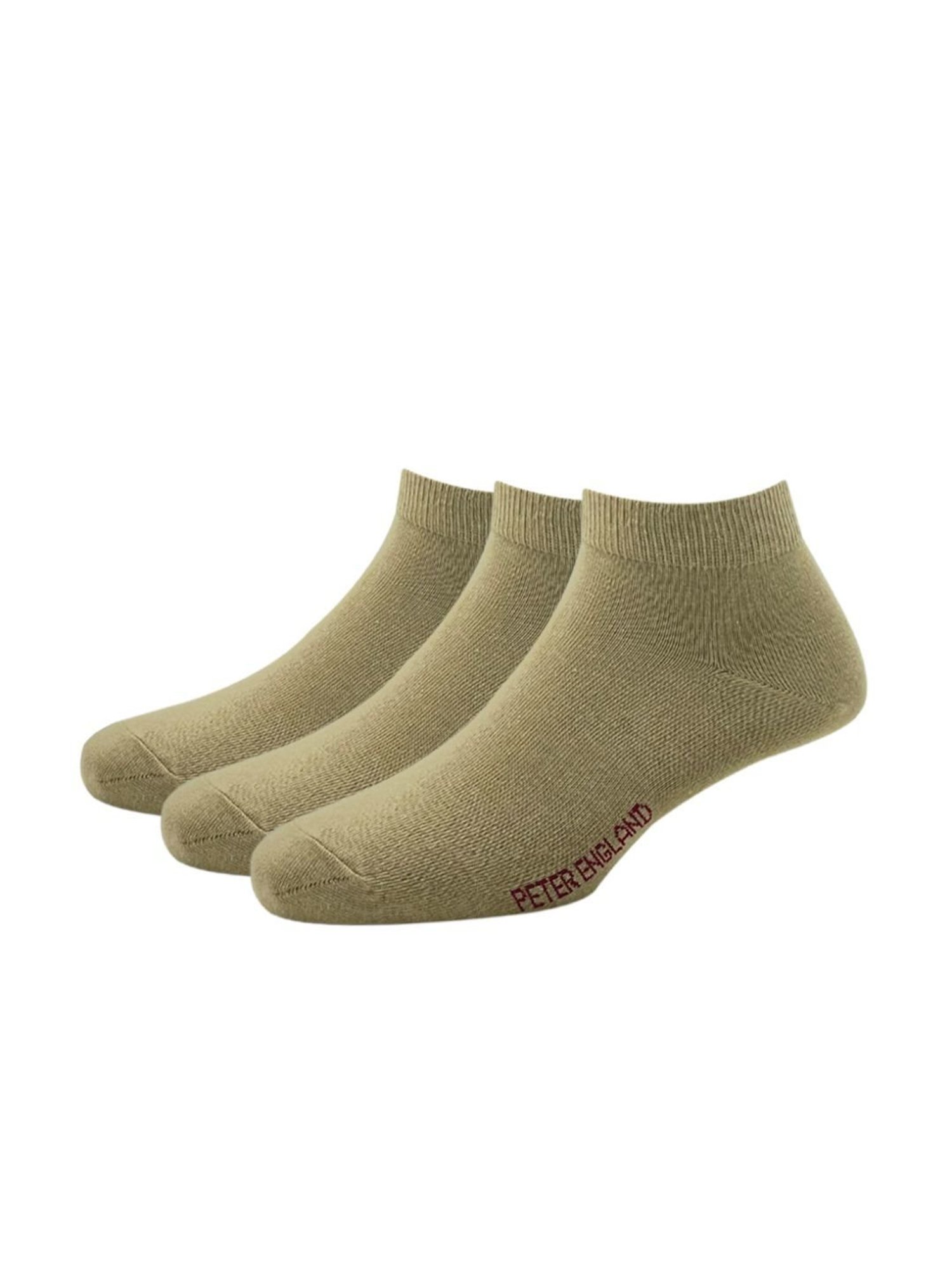 Peter England Beige Cotton Socks (Pack of 3)