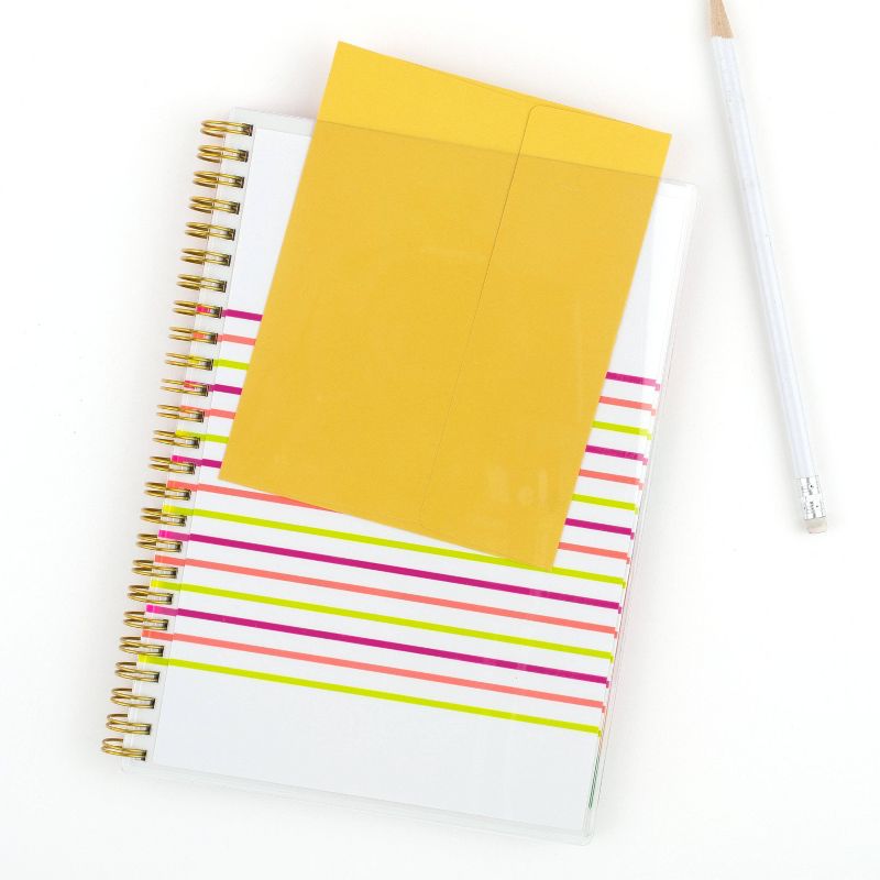 2021-22 Academic Planner 8.5"x5.5" Weekly/Monthly Clear Pocket Cover Thin Stripe - Atlantic-Pacific for Cambridge