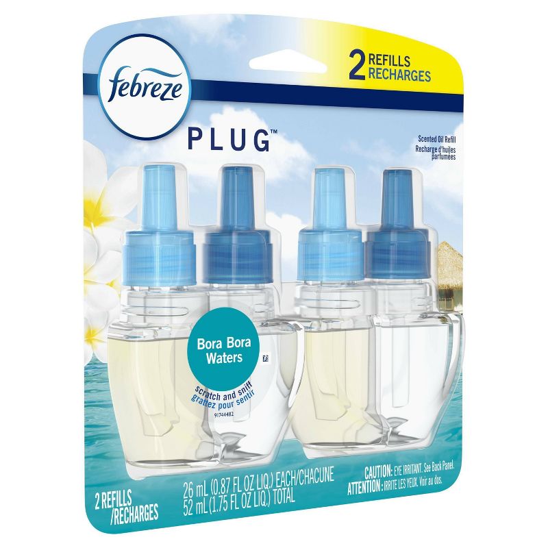 Febreze Plug Bora Bora Waters Refill with Fade Defy Technology - 2ct