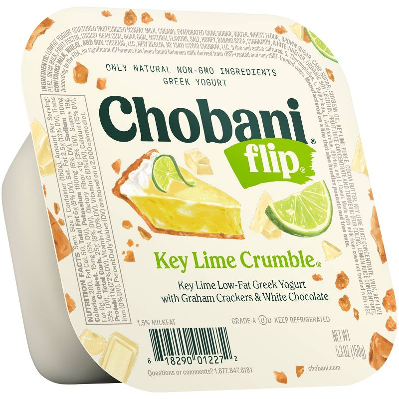 Chobani Flip Key Lime Crumble Low Fat Greek Yogurt - 5.3oz