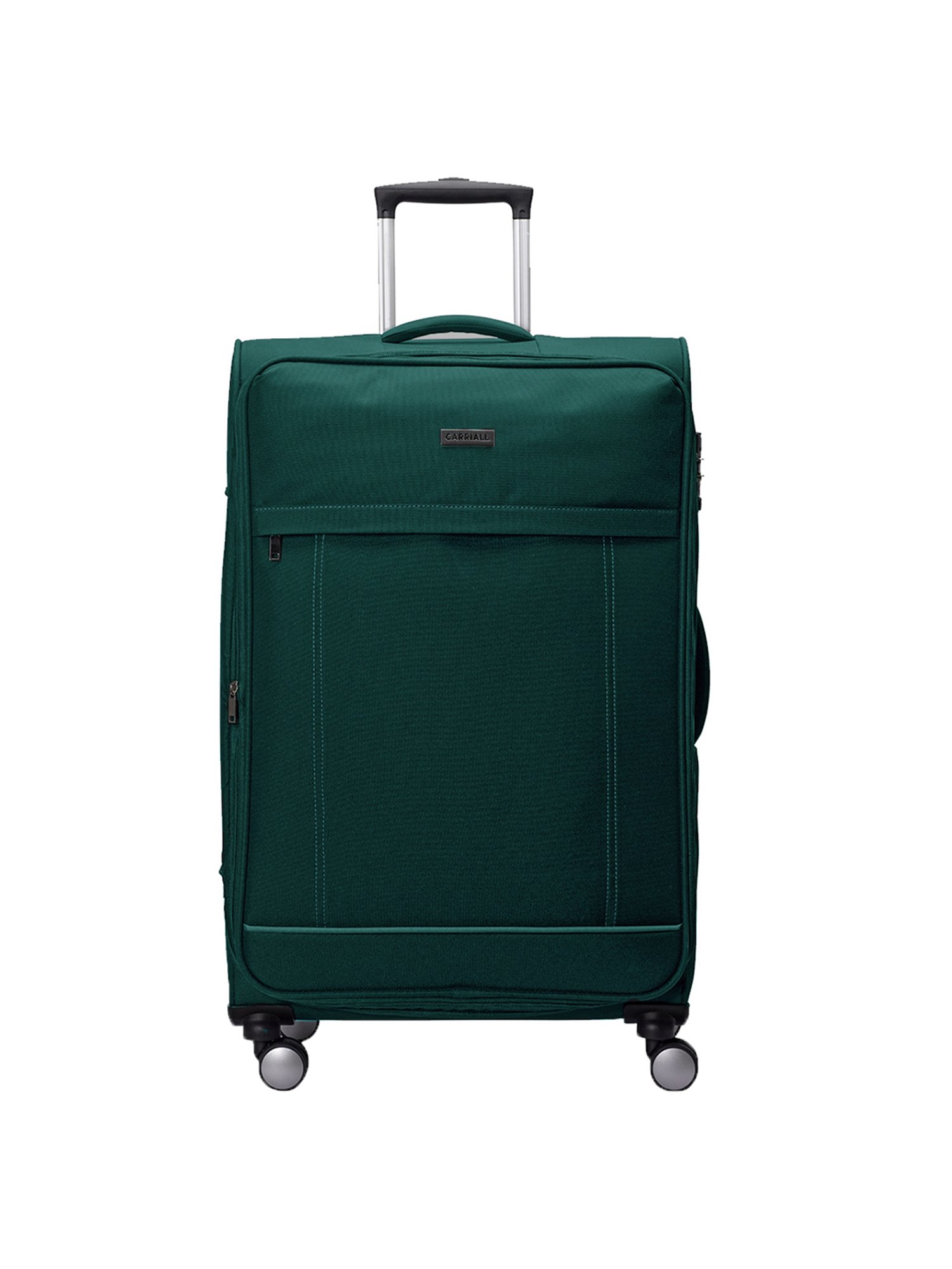 Carriall Green 4 Wheel Medium Soft Cabin Trolley Pack of 2 - 68 cm