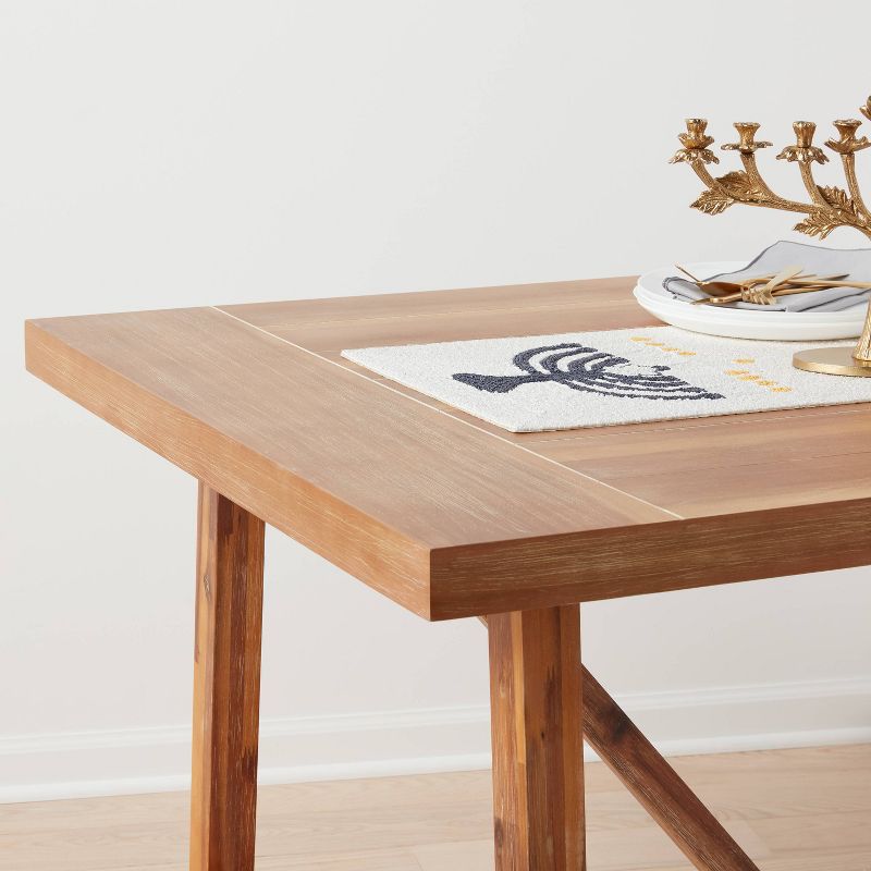 14" x 36" Runner Beaded Menorah Topper Blue - Threshold™