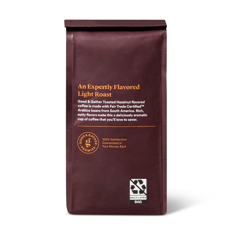 Naturally Flavored Hazelnut Decaf Bagged Light Roast Ground Coffee - 12oz - Good & Gather™