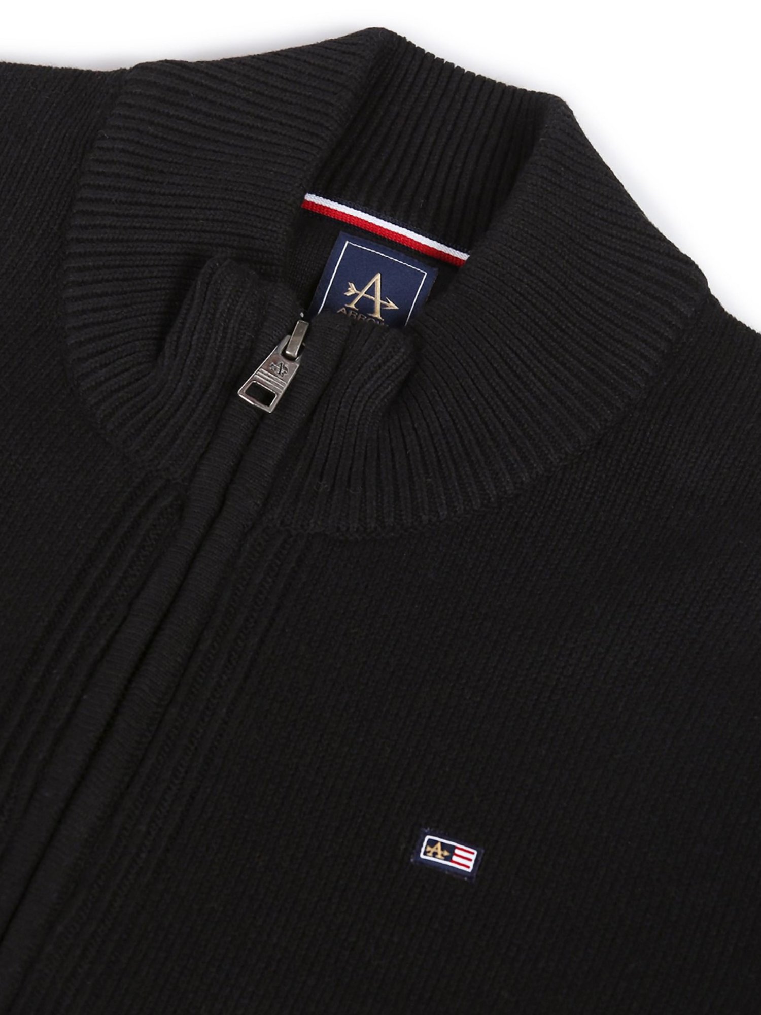 Arrow Sport Black Cotton Regular Fit Sweater