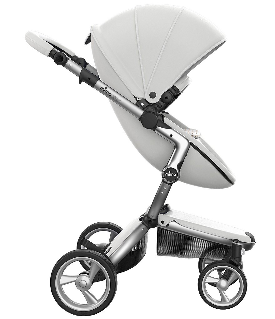 Mima Xari Stroller - Aluminum Chassis with Snow White Reversible Seat and Carrycot