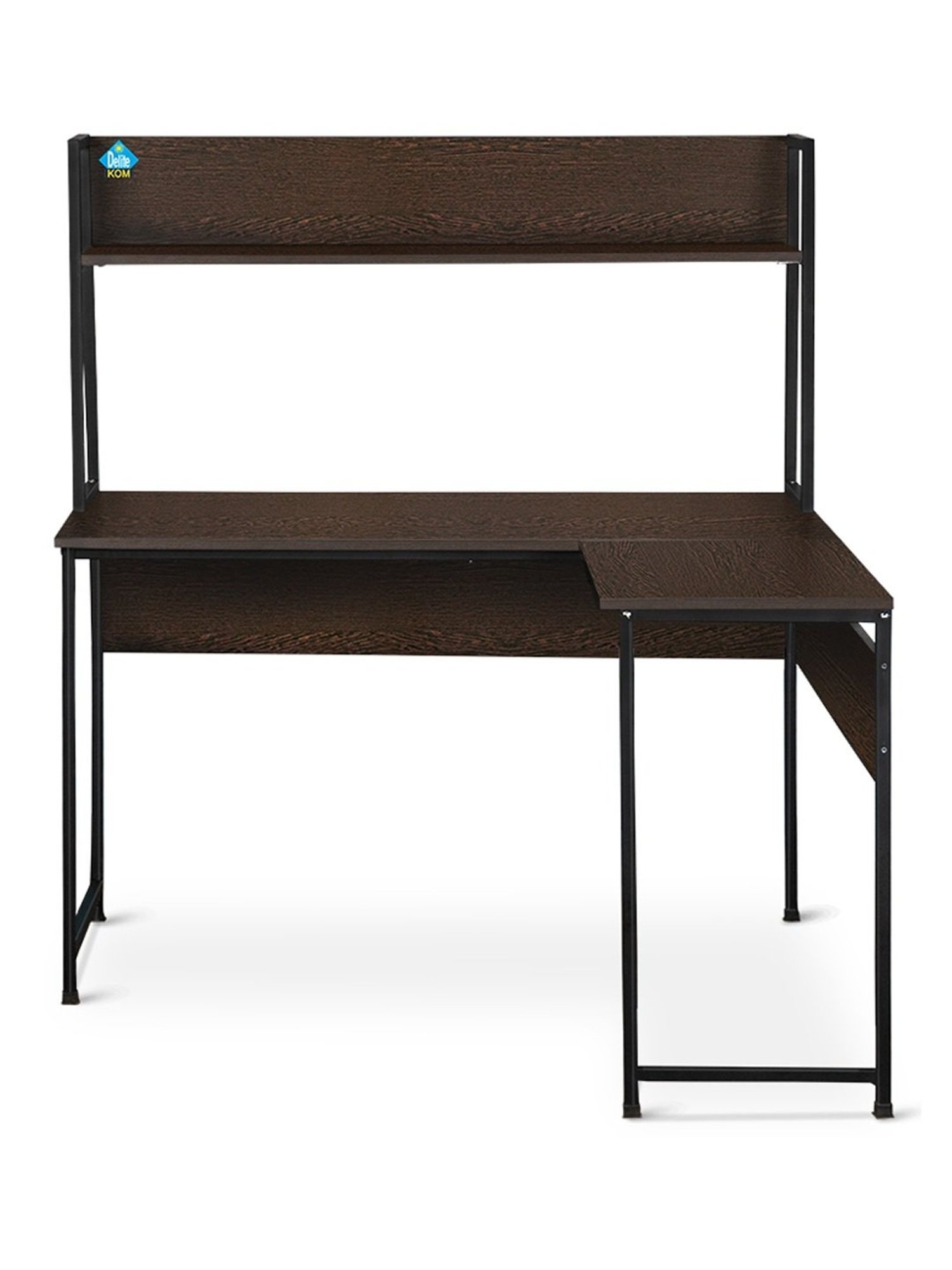 Delite Kom Yoda Flowery Wenge Black Metal Free Standing Study Table