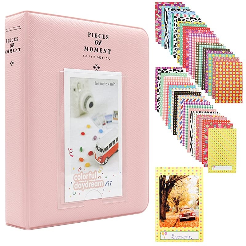 64 Pockets Mini Photo Album for Fujifilm Instax Mini 7s 8 8+ 9 25 26 50s 70 90 Instant Camera Name Card 64 Pockets Pink 2
