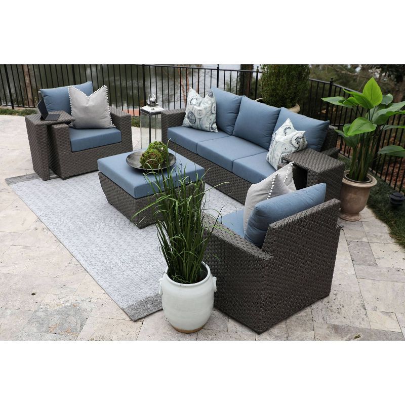 Cullem 6pc Deep Seating Set with Sunbrella - Canopy Home and Garden