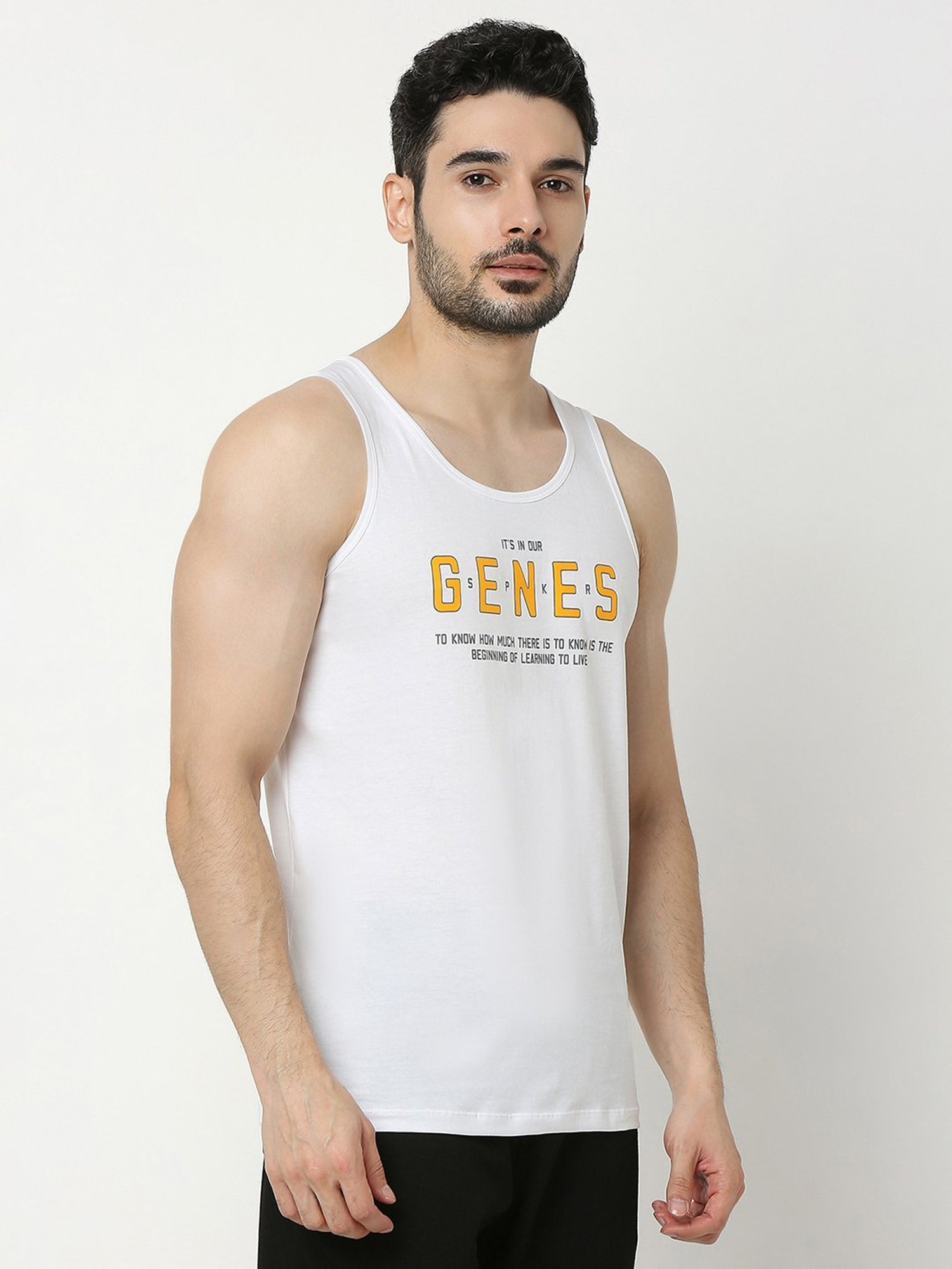 Cantabil Navy Blue Cotton Regular Fit Vest