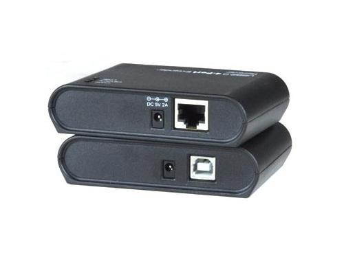 NTI usb2-c5-4lc Low-Cost 4-Port USB 2.0 Extender (Transmitter/Receiver) Kit via CAT5 up to 165ft