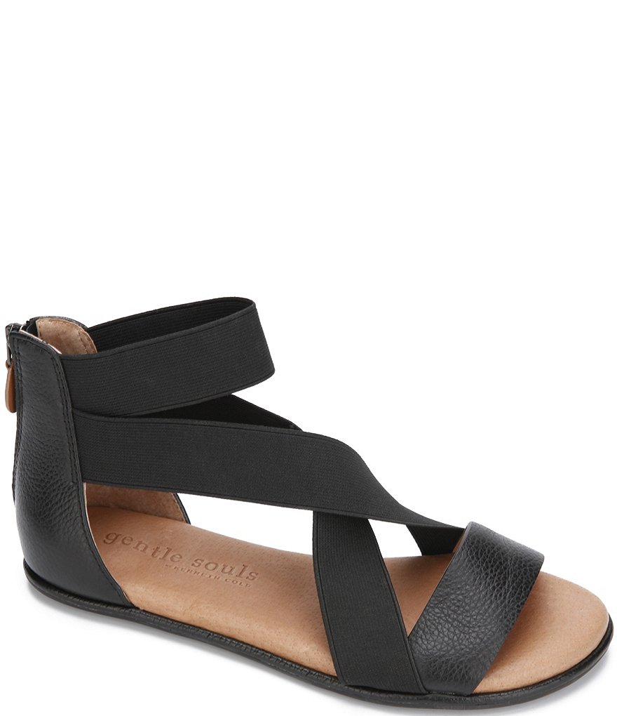 Gentle Souls Break Elastic Leather Sandals