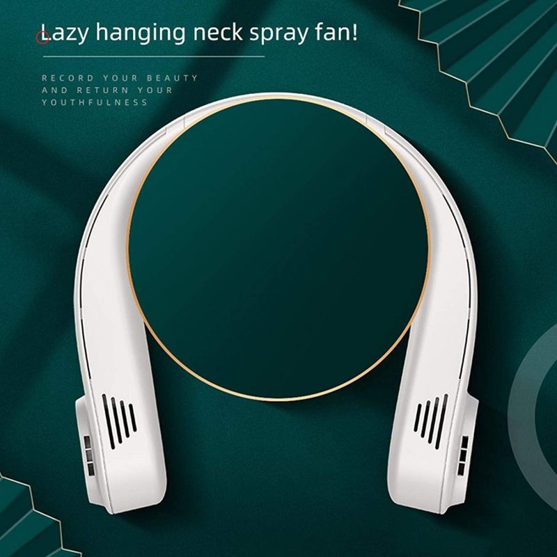 TeeTree Mini Portable USB Air Conditioner Fan, Hanging Neck Air Cooler Smart Sport USB Fan, Hanging Neck Cooler Physical Cooling,for Sports Outdoor Travel Ultra-Quiet Adjustable