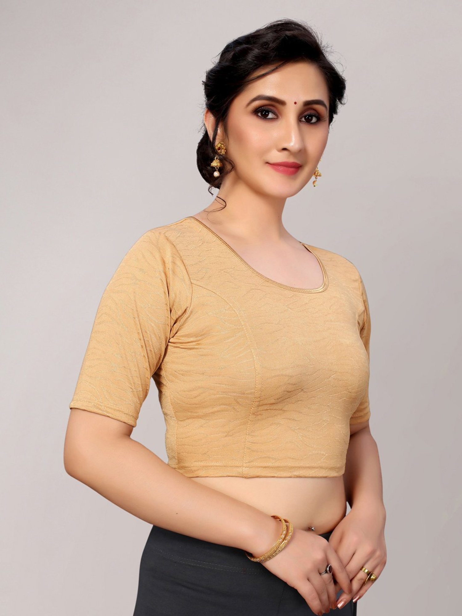 Salwar Studio Red Embroidered Blouse