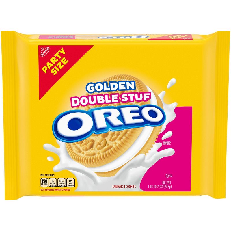 Oreo Golden Double Stuff Sandwich Cookies Party Size - 26.7oz