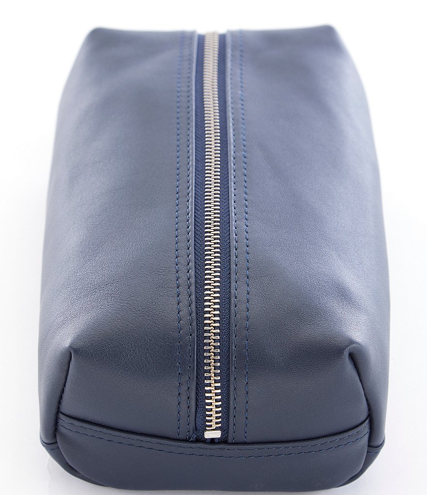 ROYCE New York Genuine Leather Compact Toiletry Bag