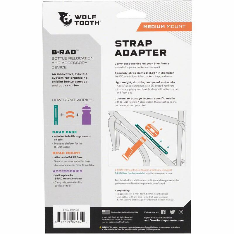 Wolf Tooth B-RAD Accessory Strap Mounts Other Rack