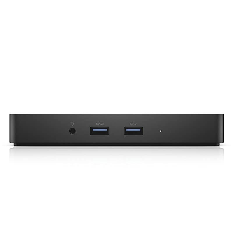 WD15 Monitor Dock 4K with 180W Adapter, USB-C, (450-AEUO, 7FJ4J, 4W2HW),Black,Dual Display