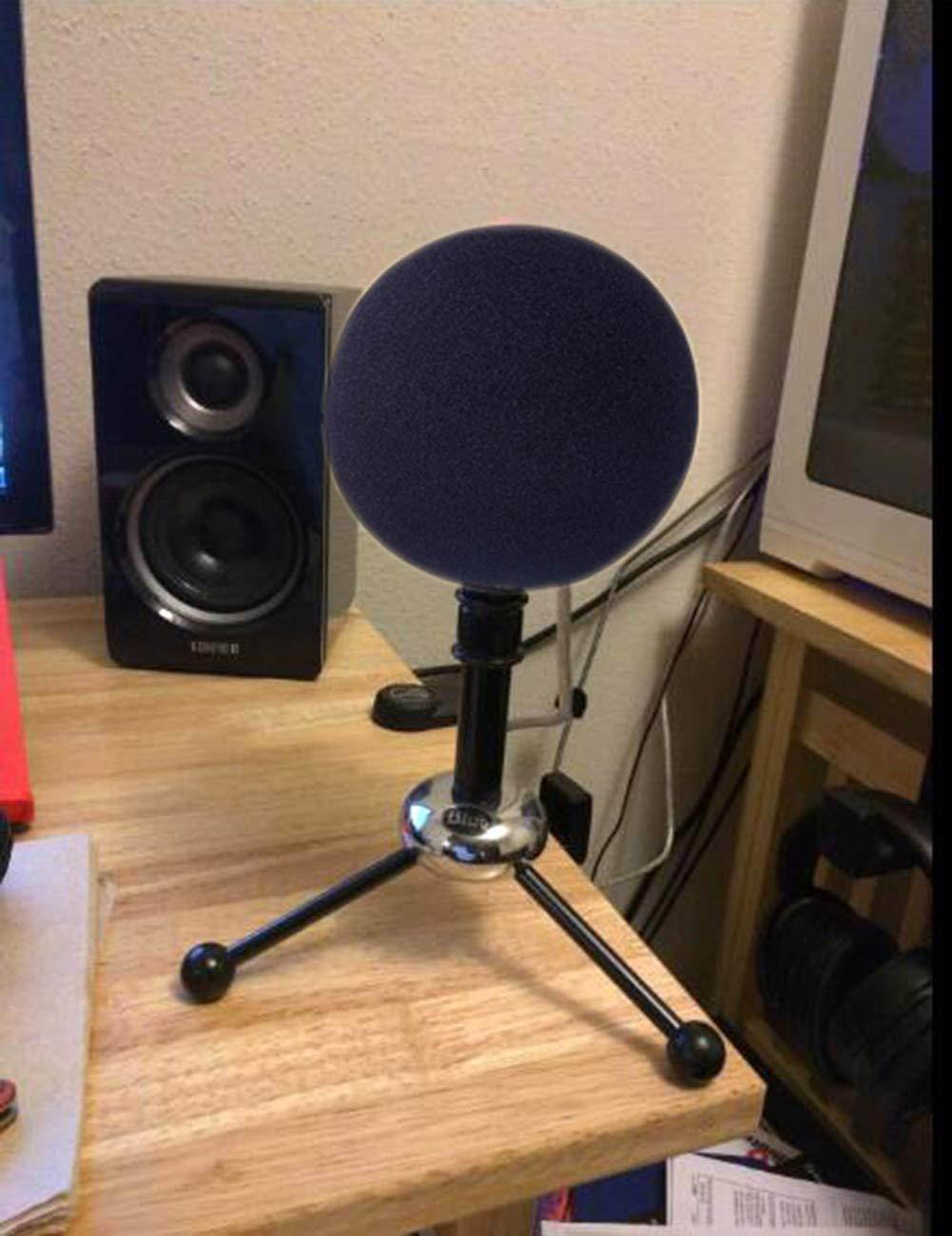 Professional Microphone Cover Foam Microphone Windscreen Wind Cover for Blue Snowball,Black