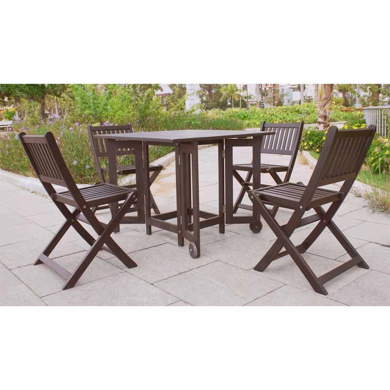 Renaissance Square Outdoor Patio Stacking Table - Gray - Vifah