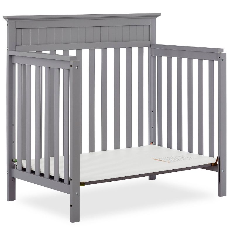 Dream On Me Aspen 4-in-1 Convertible Mini Crib - Gray
