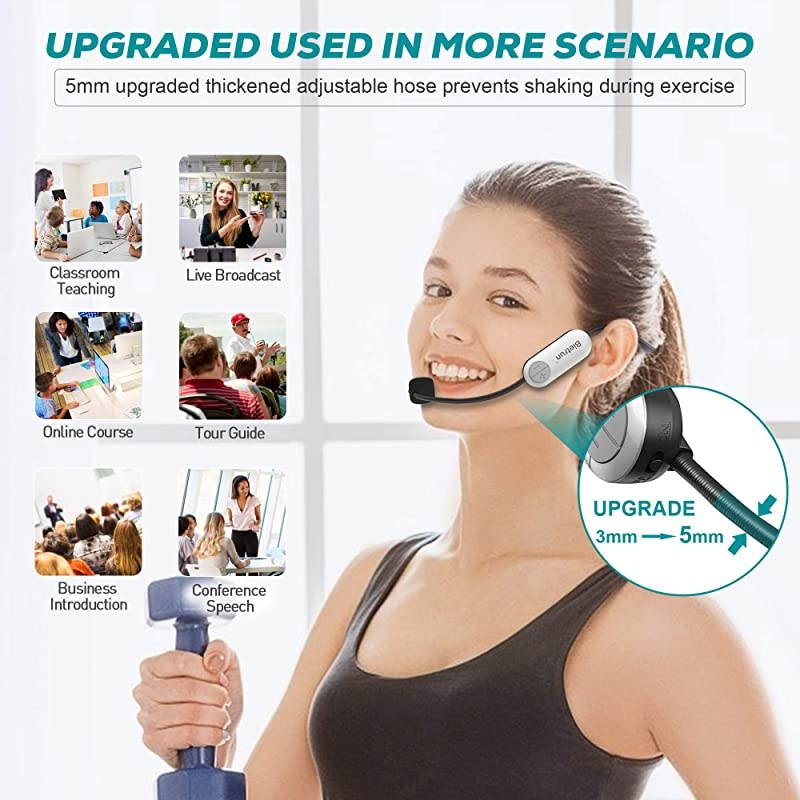 Microphone Headset New Upgrade UHF Headset Mic System 165ft Range 14amp18 Plug HeadsetHandheld 2 in 1 for iPhone iPad Android PC Camera Speaker Recording Amplifier