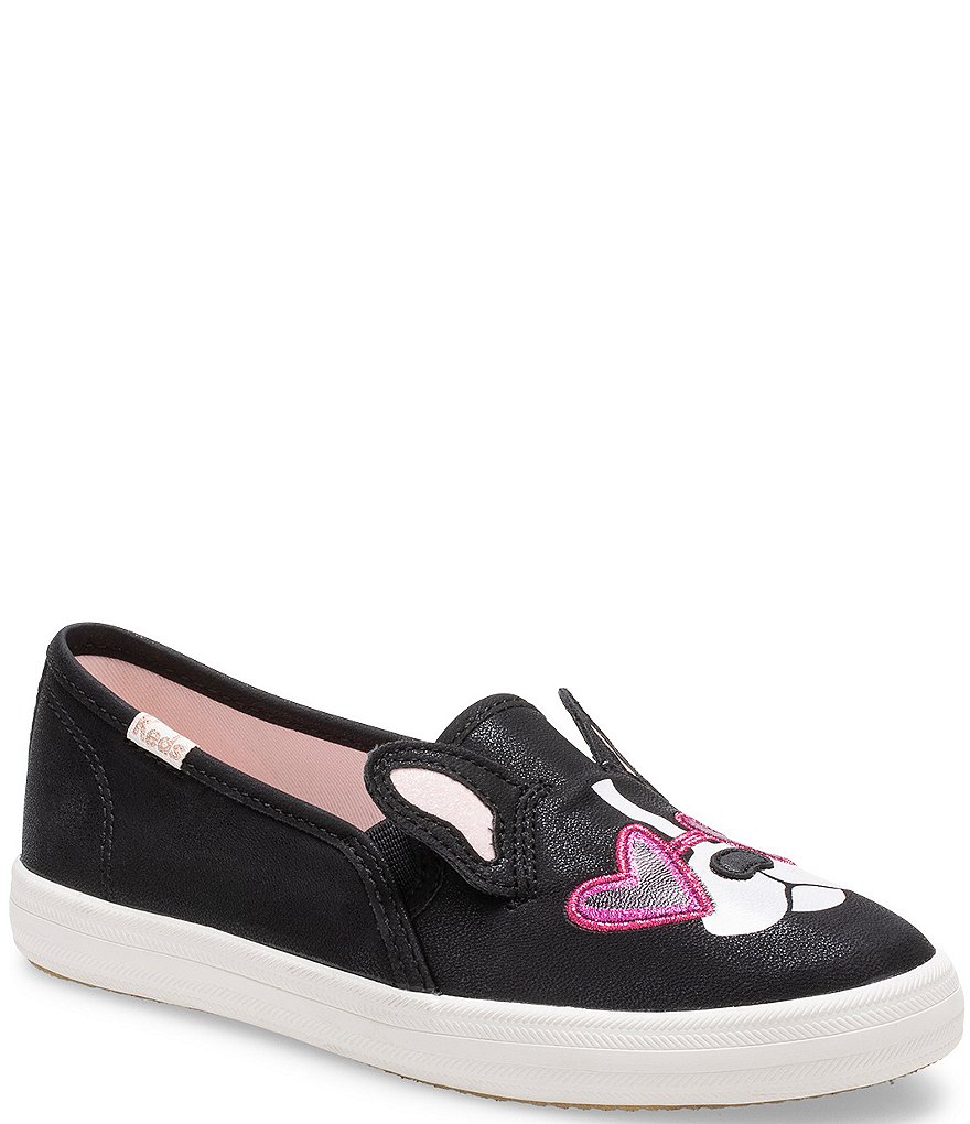 Keds Keds x kate spade new york Girls' Double Decker Leather Slip-On Sneakers (Toddler)