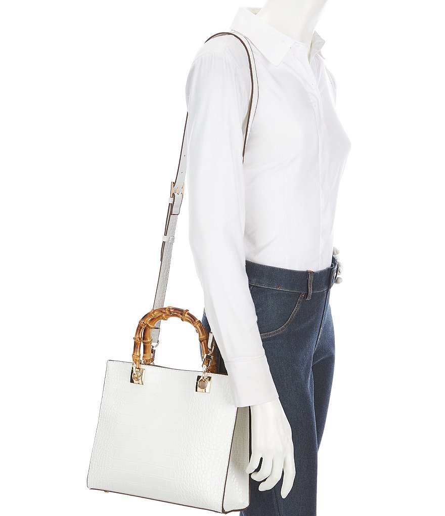 Kate Landry Bamboo Handle Satchel Bag