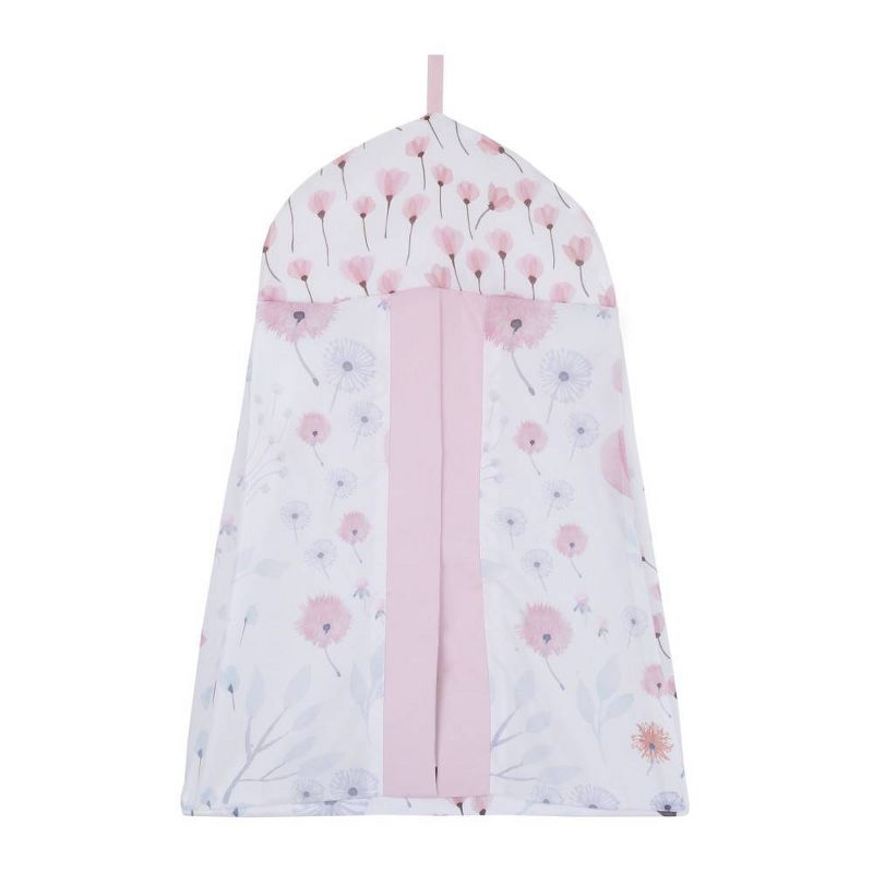 NoJo Lovely Watercolor Floral Crib Bedding Set - Pink/Aqua/Gray 8pc