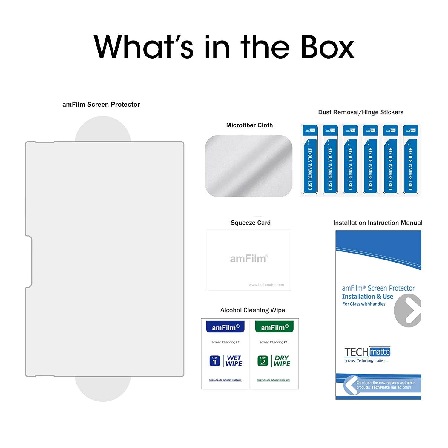 amFilm Glass Screen Protector for Microsoft Surface Pro 7, 6, 5, 4 Tempered Glass (12.3")