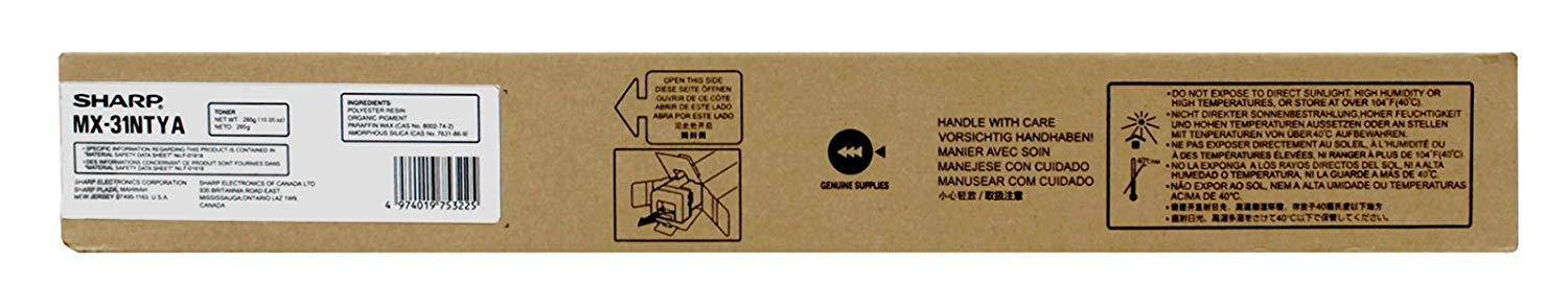 Sharp MX-31NTYA OEM Toner - MX-2600N 3100N 4100N 4101N 5000N 5001N Yellow Toner 15000 Yield
