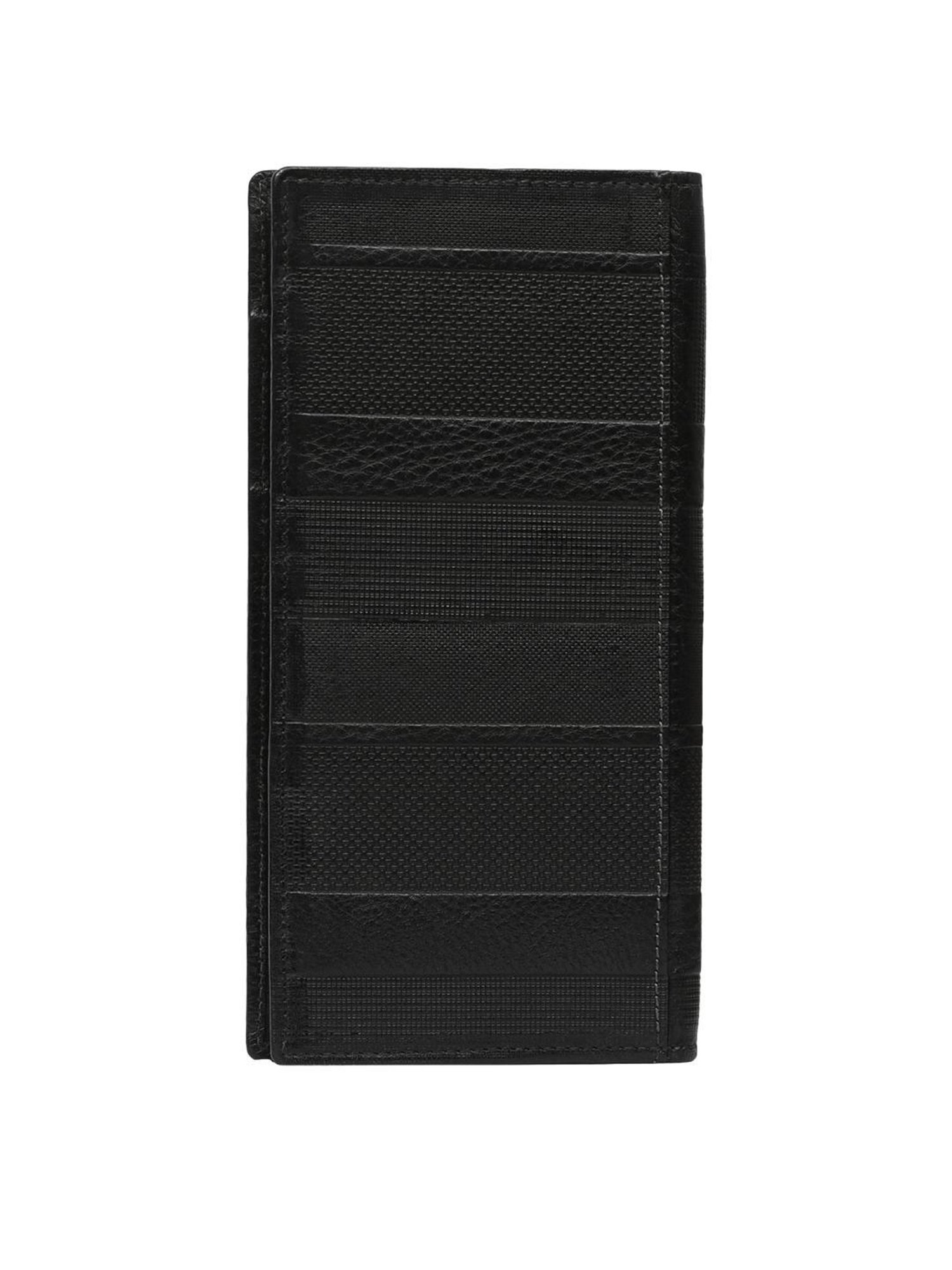 KOMPANERO Sebastian Black Textured Bi-Fold Wallet