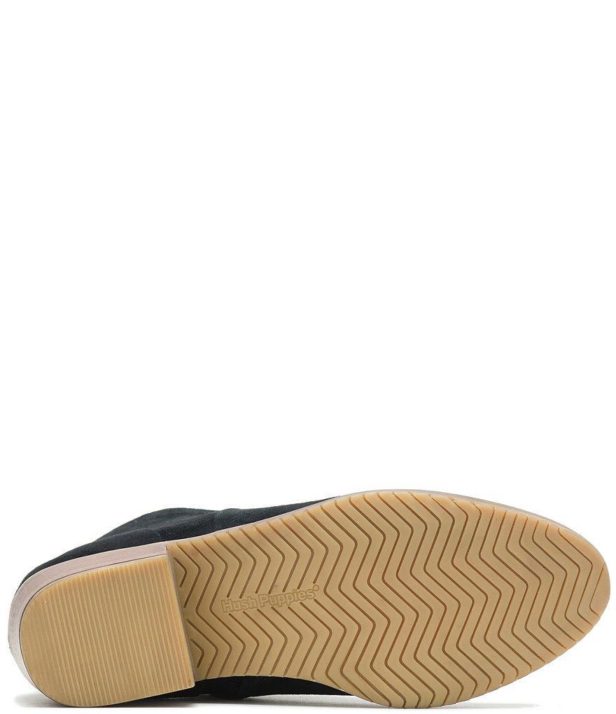 Hush Puppies Sienna Suede Block Heel Booties
