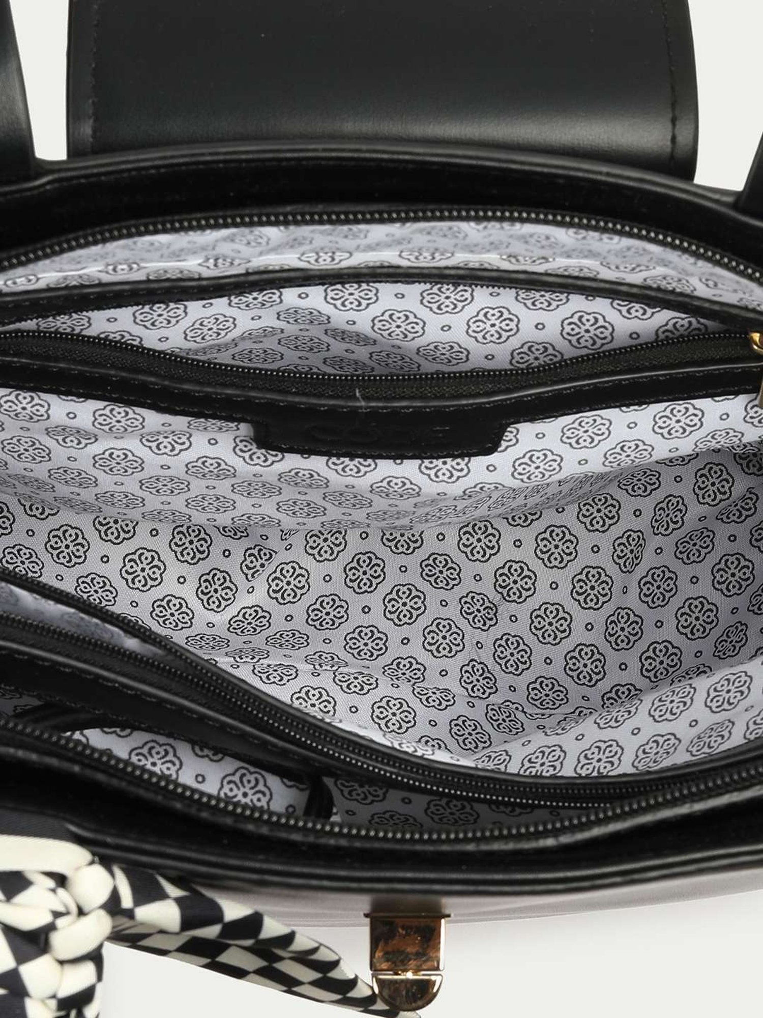 Code by Lifestyle Black Solid Shoulder Handbag