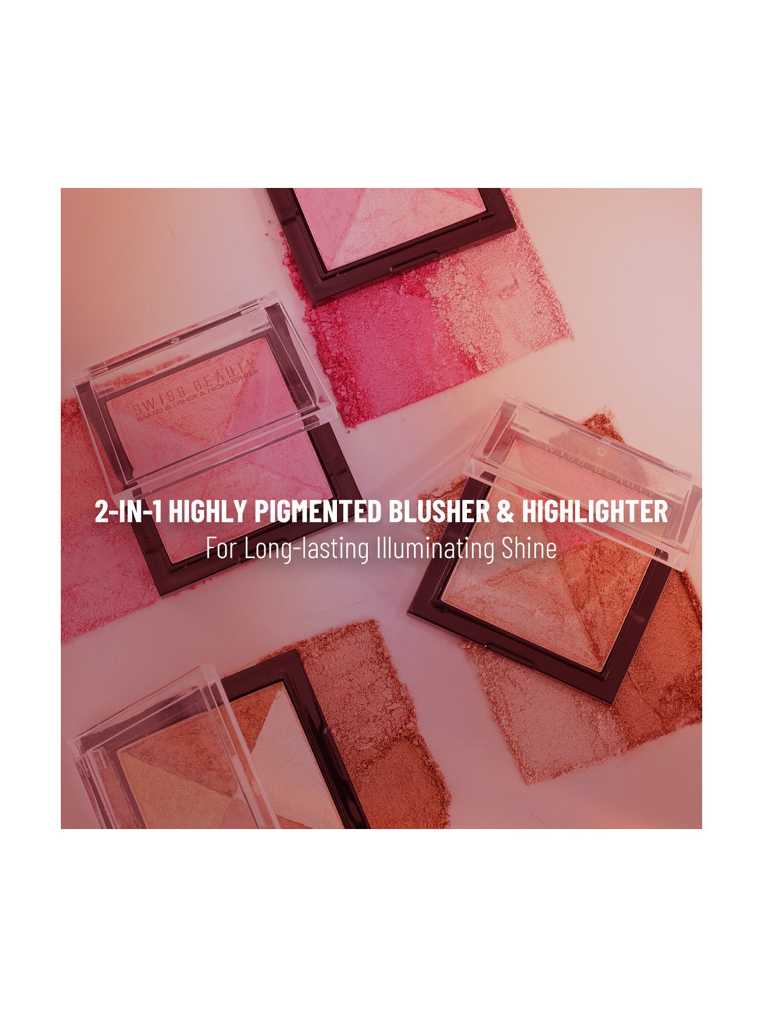 SWISS BEAUTY Baked Blusher & Highlighter Shade 5 - 7 gm