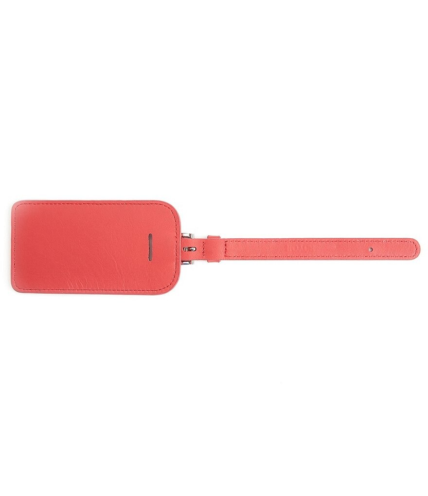ROYCE New York Leather Luggage Tag with Silver Hardware