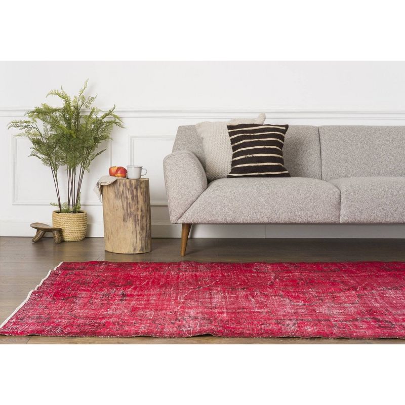 4'8"x8'4" Vintage One-of-a-Kind Torquil Rug Red - Revival Rugs