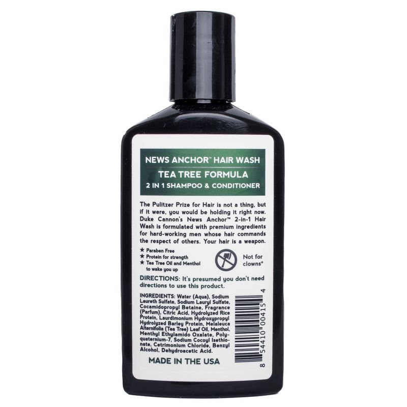 Duke Cannon News Anchor 2-in-1 Hair Wash Tea Tree Formula - 10oz