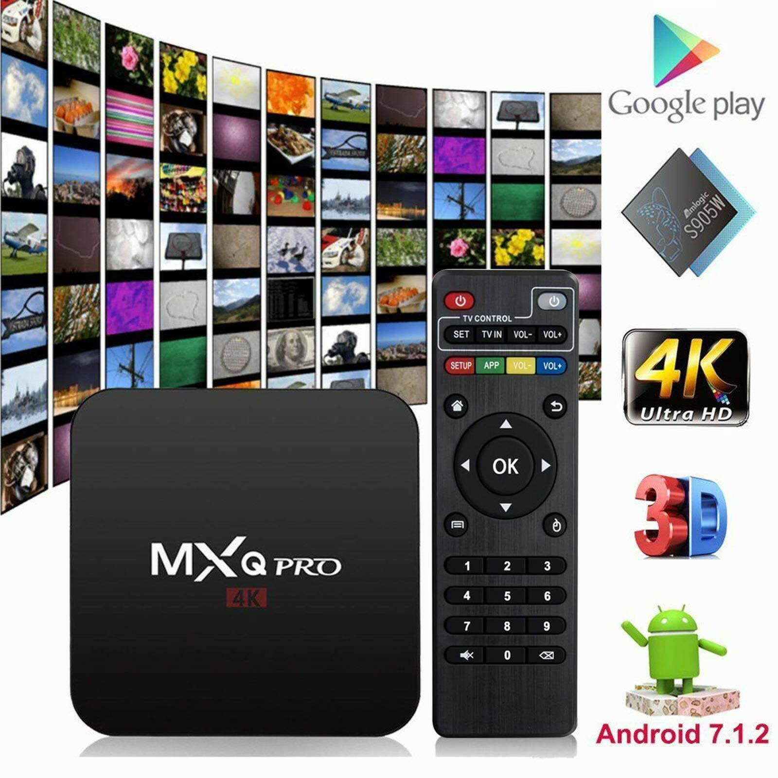 MXQ Pro Android Smart TV Box 8G Quad Core 4K HD 2.4GHz WiFi Media Player