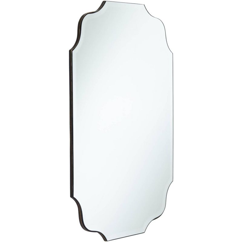 Noble Park Vita Oval Wave Edge 23 1/2" x 36" Frameless Wall Mirror