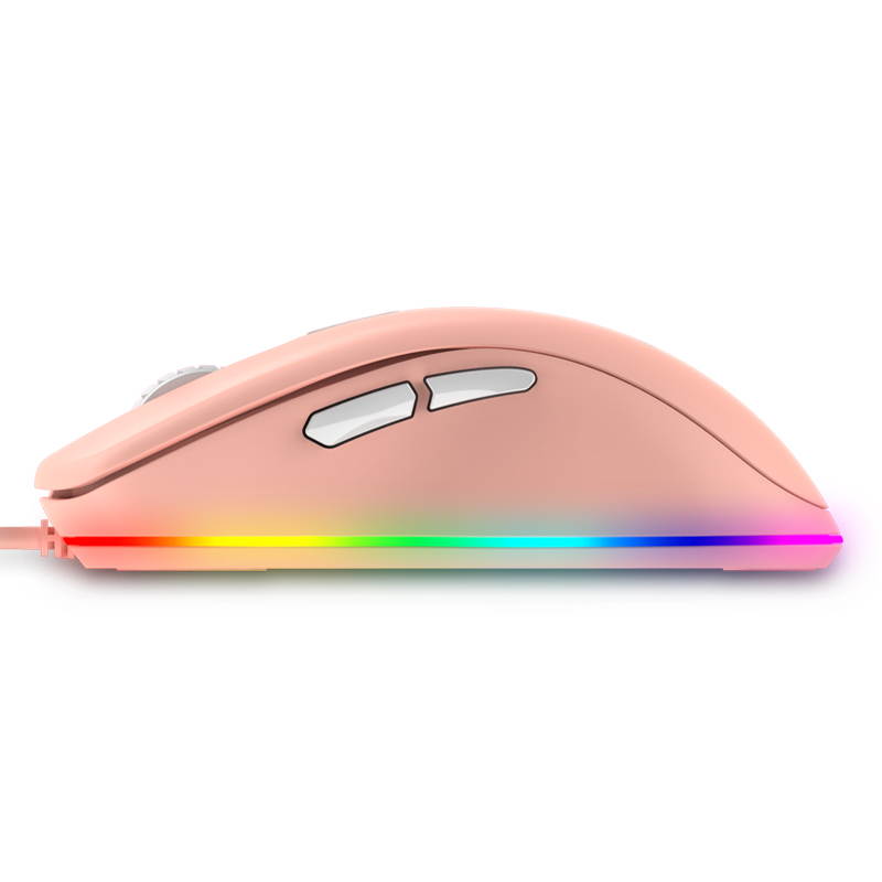 DAREU EM908 Wired Gaming Mouse, 6 Programmable Buttons, Ergonomic RGB Gaming Mouse with 16.8 Million Chroma 7 Backlit for PC, Laptop, and Notebook