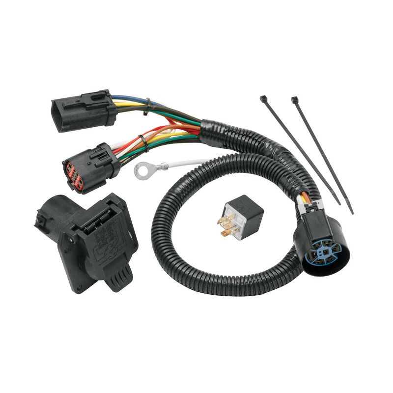 Tekonsha 118247 4 Flat to 7 Way Replacement Tow Harness Connector Wiring Package for 2004 Ford, F-150, w/Factory 4-Flat